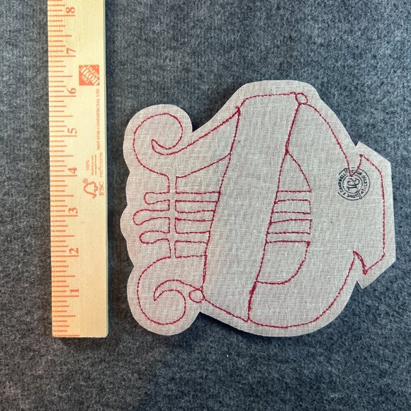 Vtg Marching Band Letterman Jacket Badge Varsity School Lyre Red White YHS 1930s - Picture 4 of 9